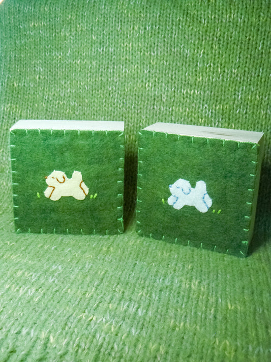 Dog Park Handmade Felt Original Artwork