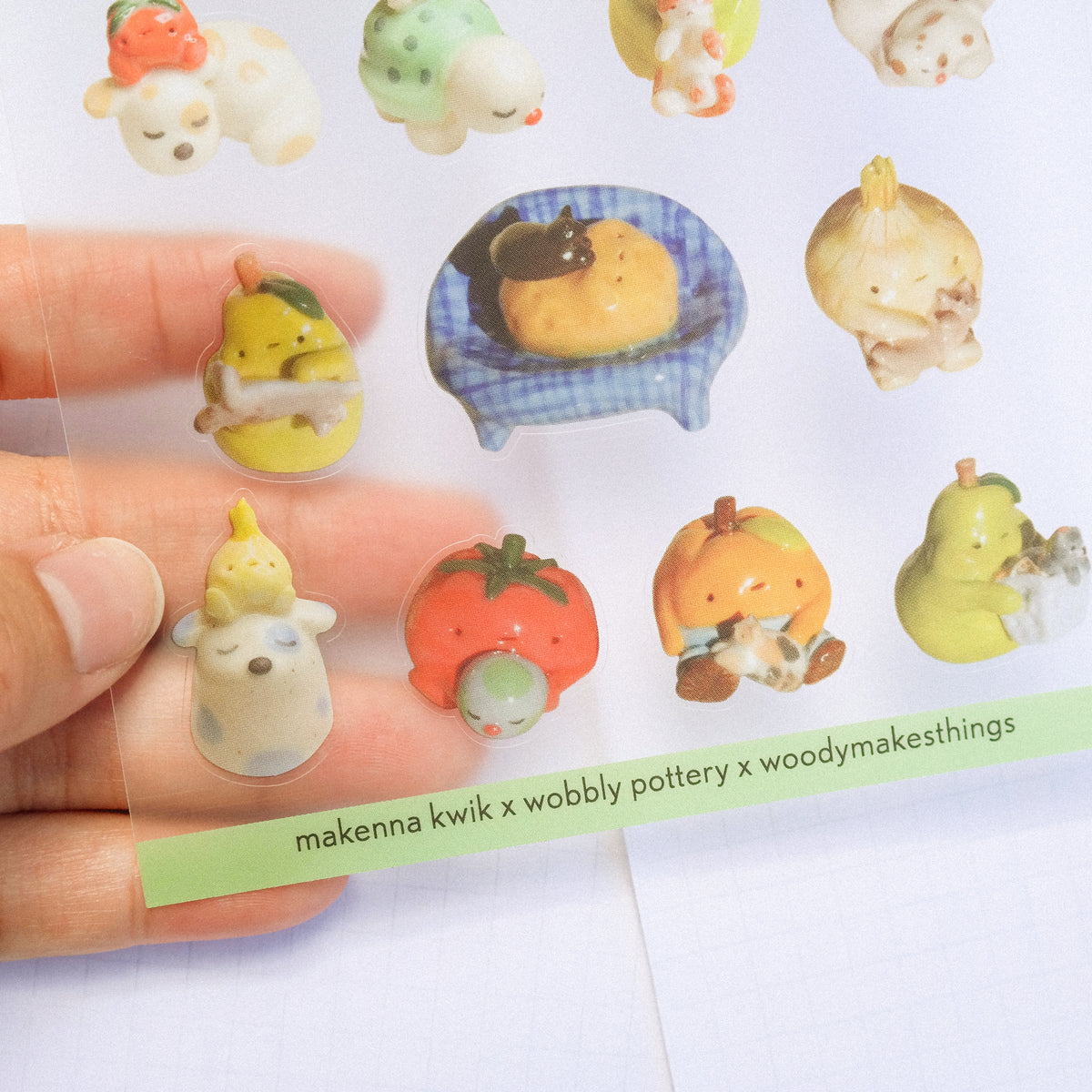 playdate! Collab Guys Clear Vinyl Sticker Sheet