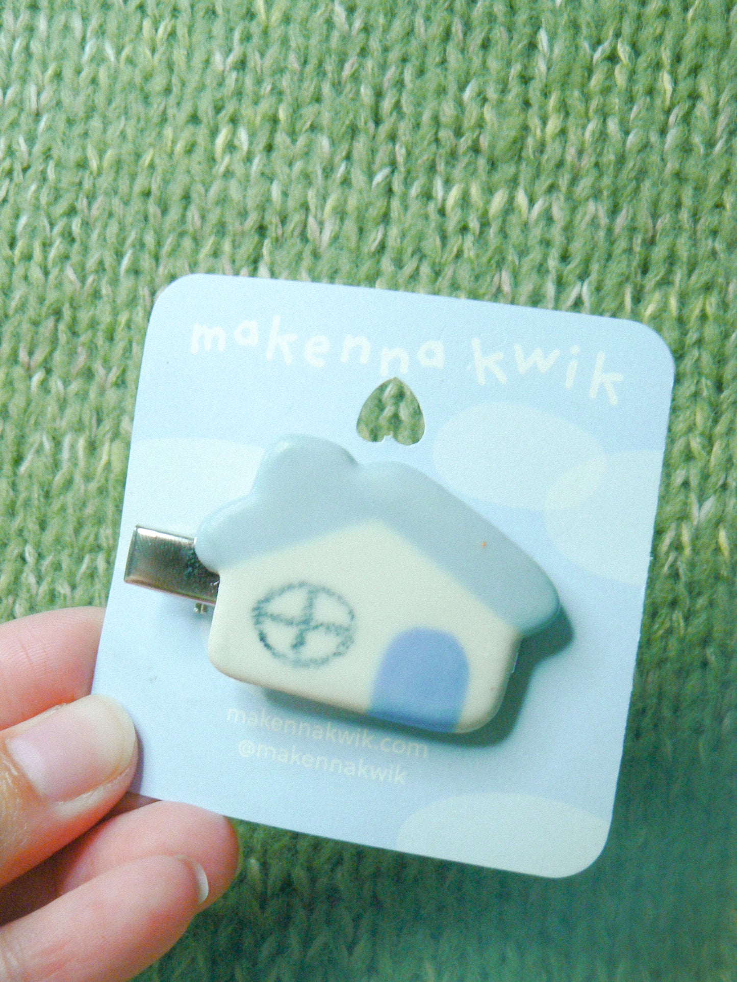 Ceramic Hair Clip - House