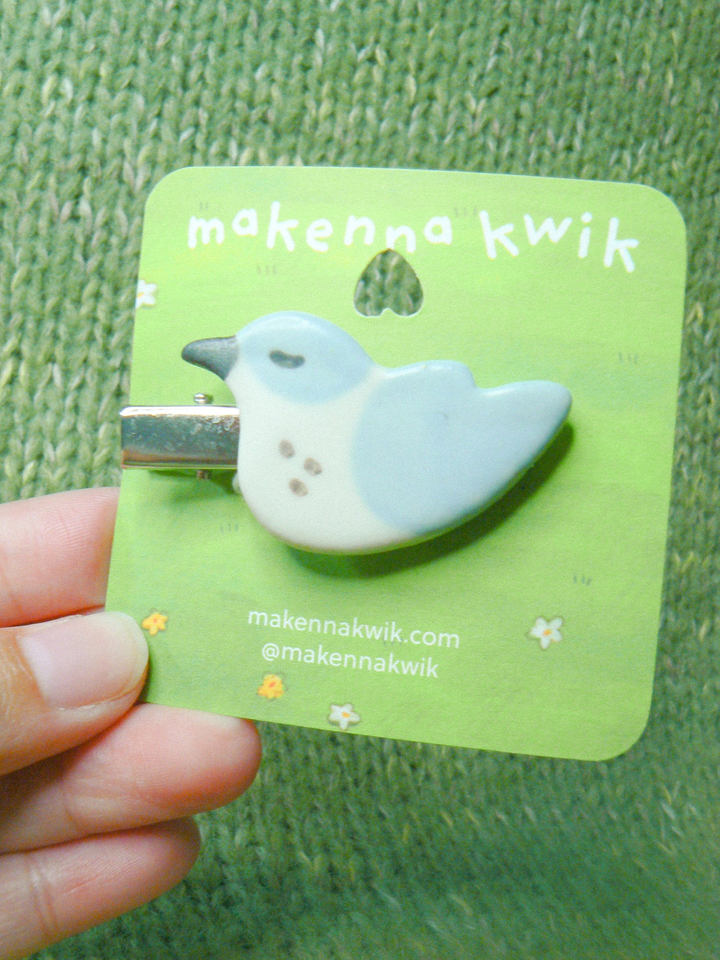 Ceramic Hair Clip - Bird