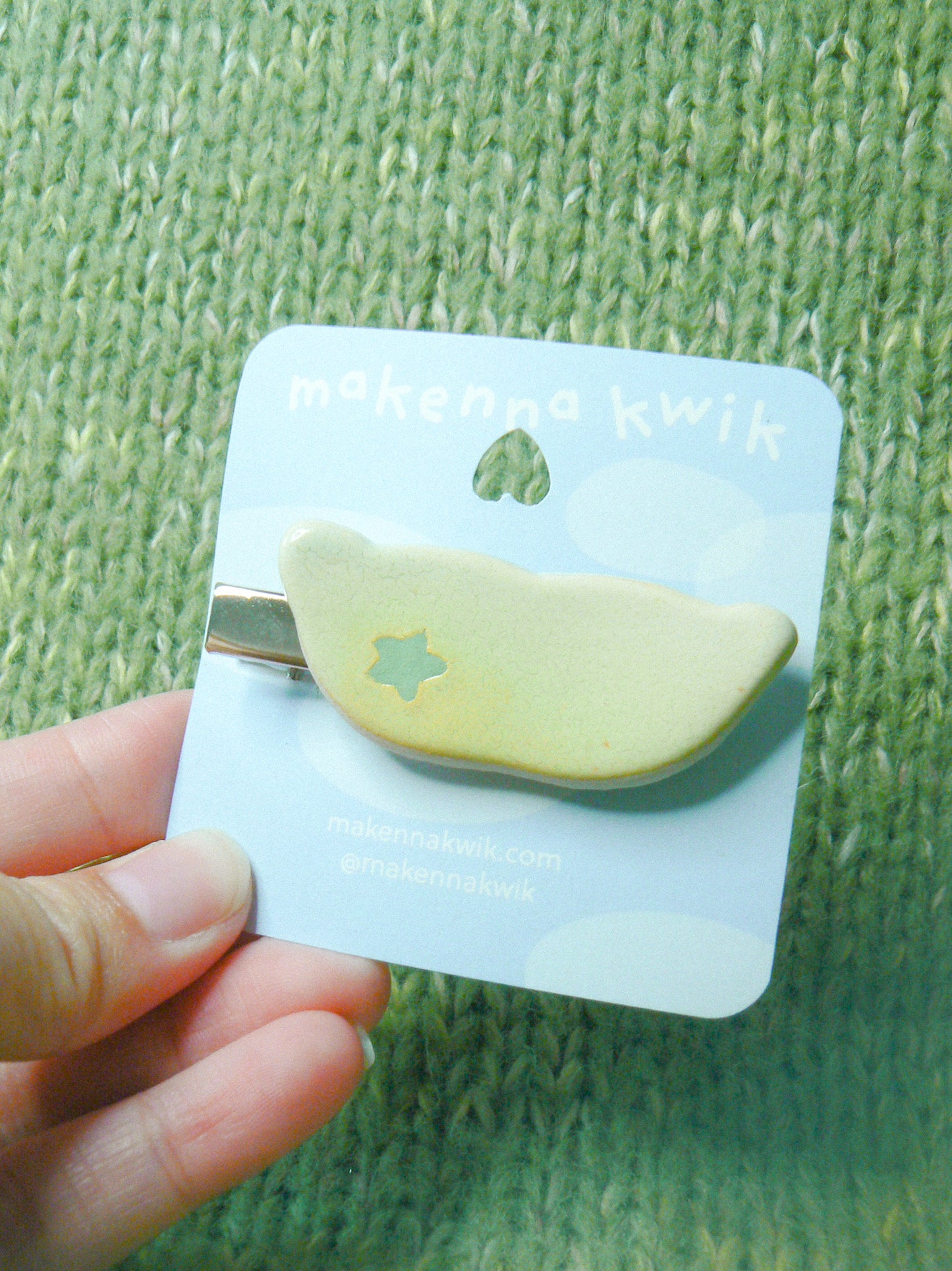 Ceramic Hair Clip - Edamame
