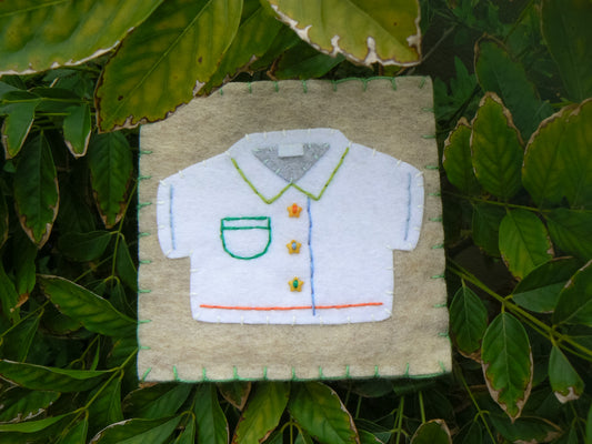 Crop Shirt Handmade Felt Original Artwork