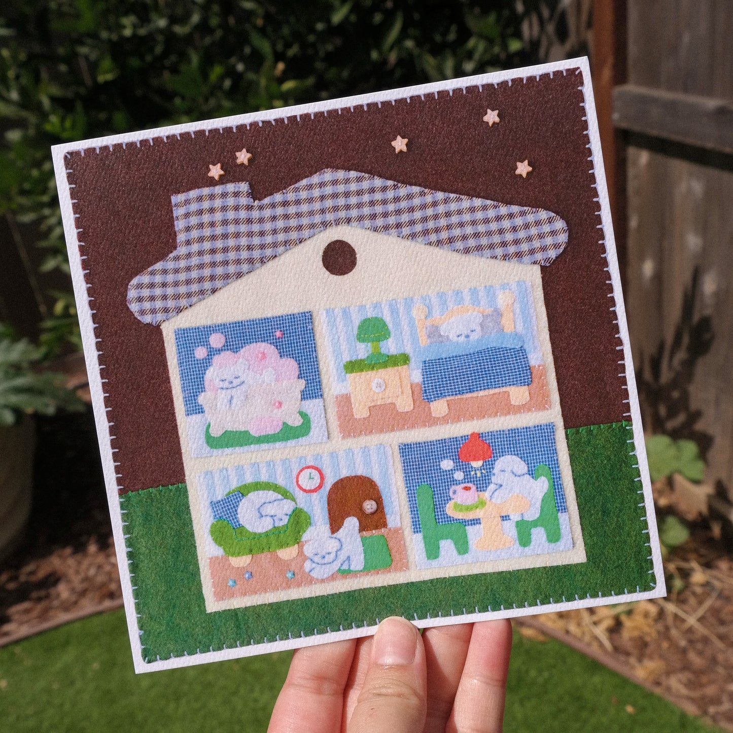 The Puppy House 6x6 Small Art Print