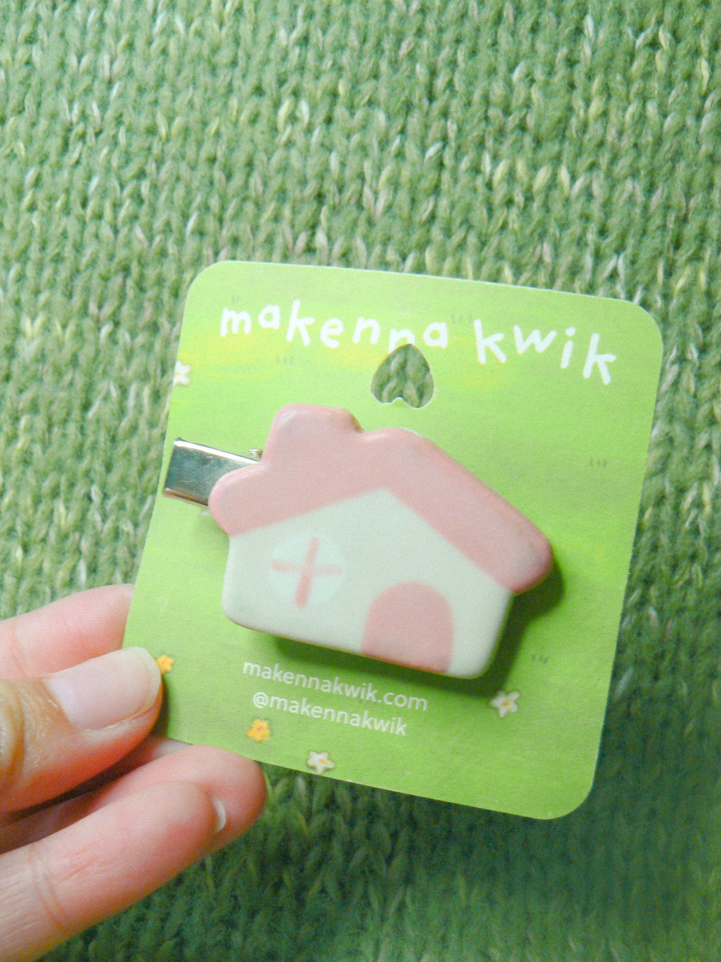 Ceramic Hair Clip - House