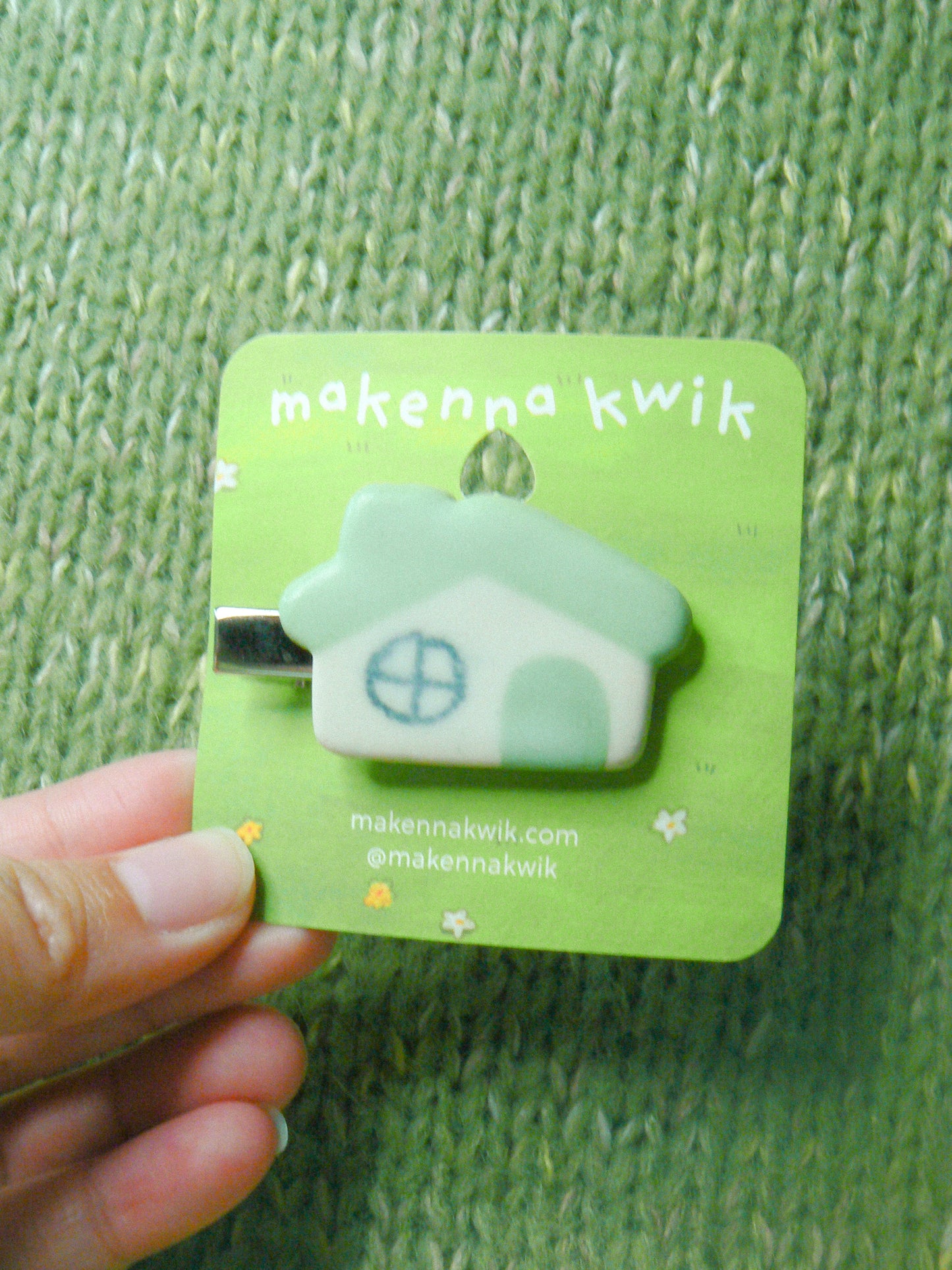 Ceramic Hair Clip - House