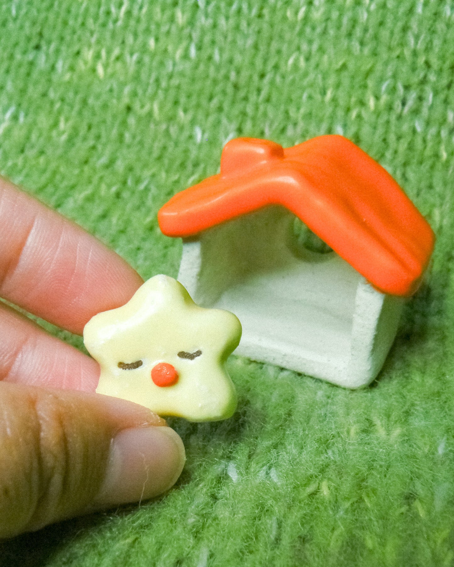 Star and House Ceramic Sculpture