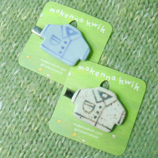 Ceramic Hair Clip - Shirt