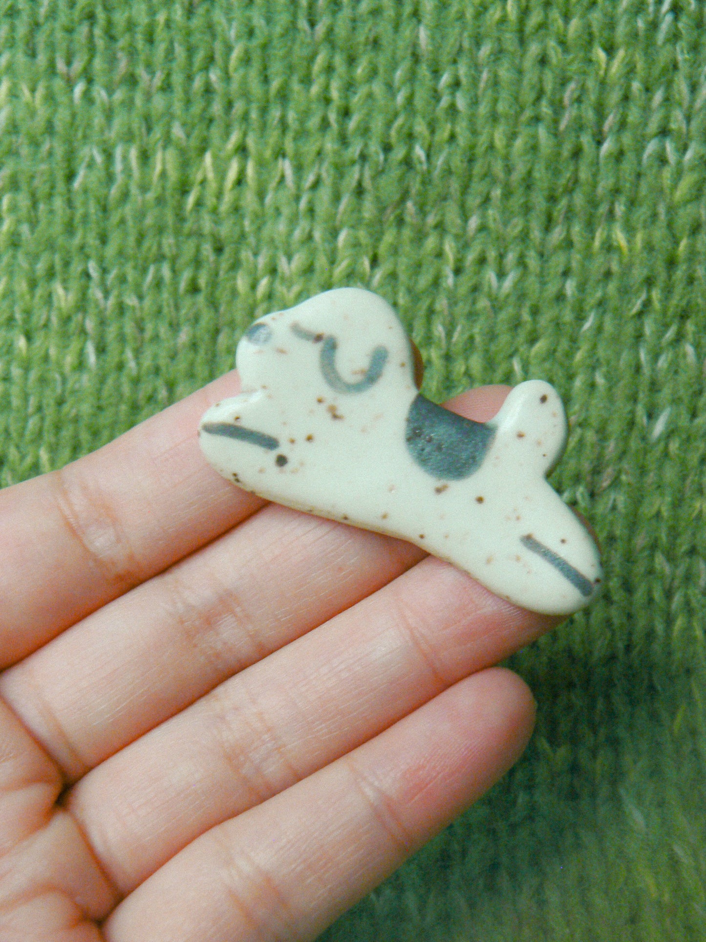 Ceramic Magnet - Jumping Doggy