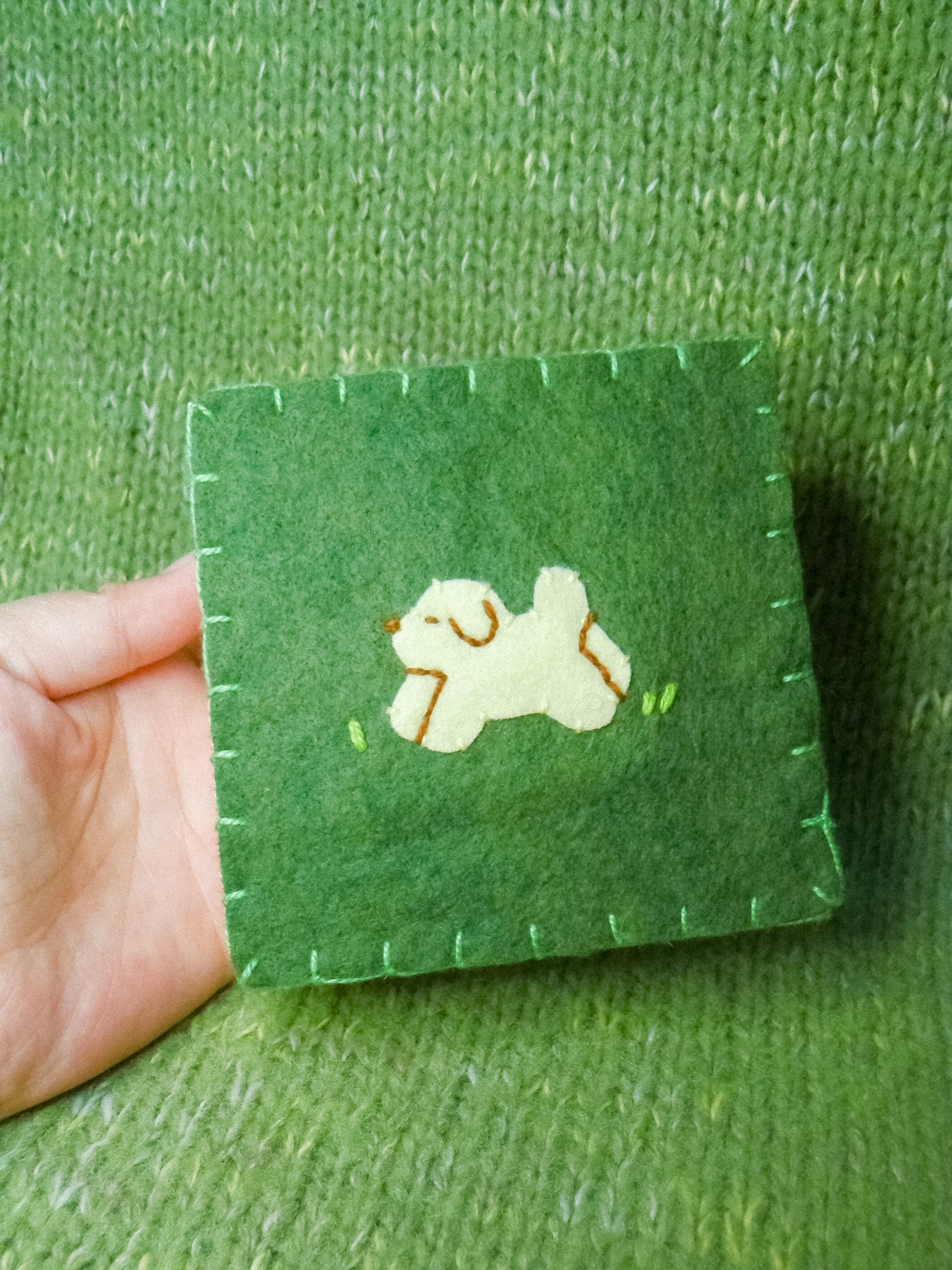 Dog Park Handmade Felt Original Artwork