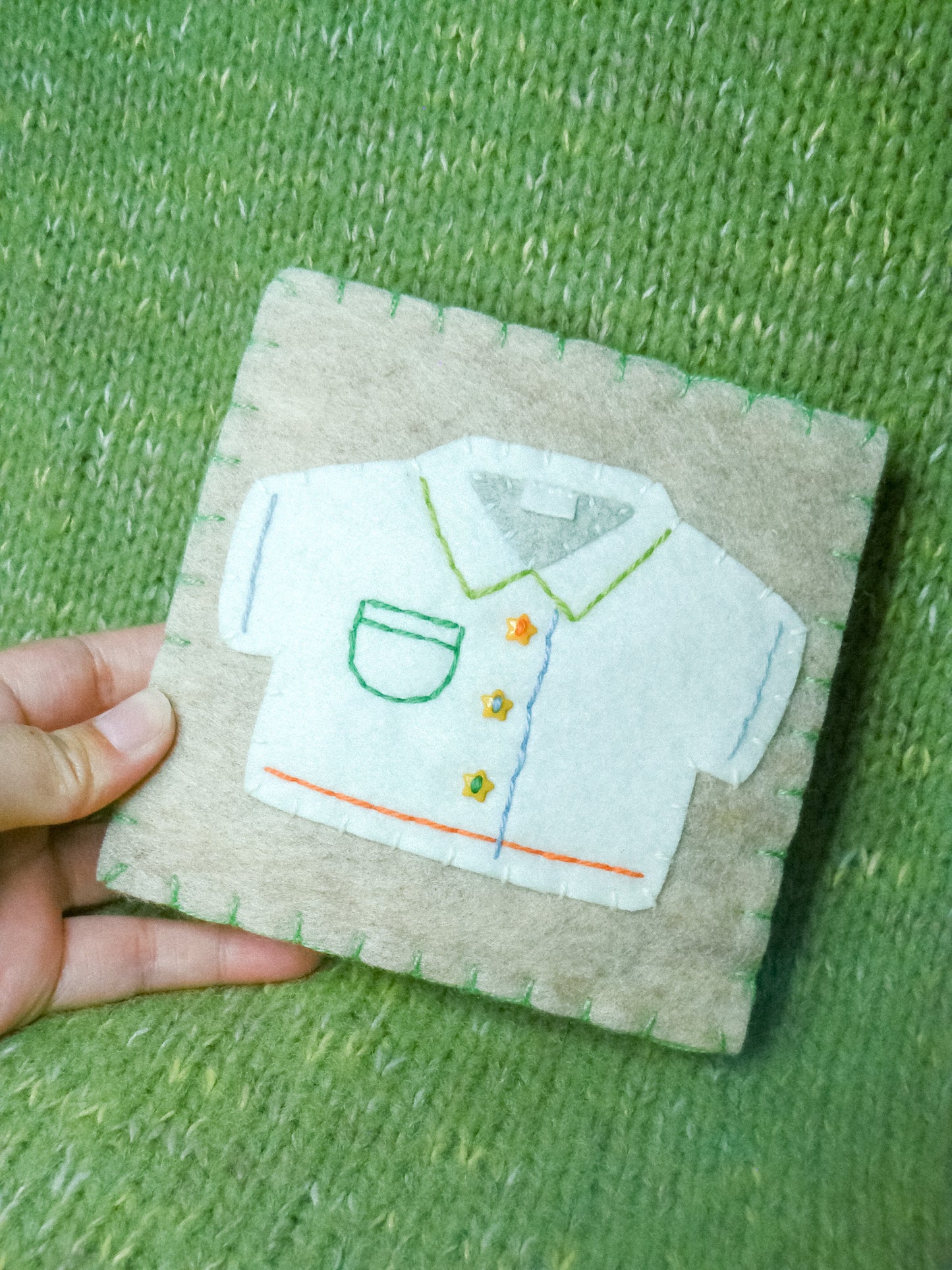 Crop Shirt Handmade Felt Original Artwork