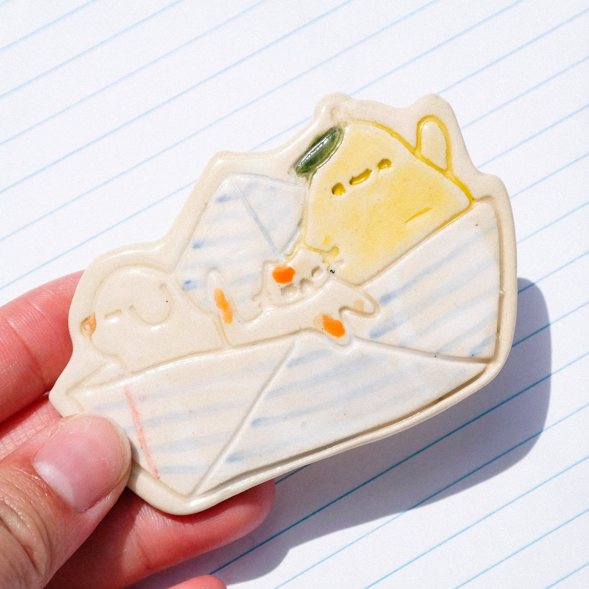 playdate! Paperboat Ceramic Magnet