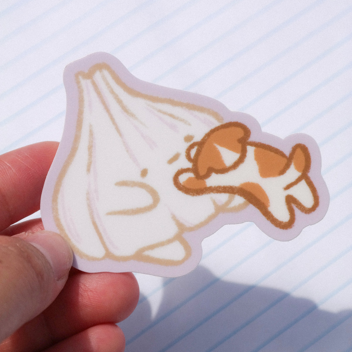 playdate! Garlic and Dog Matte Vinyl Sticker