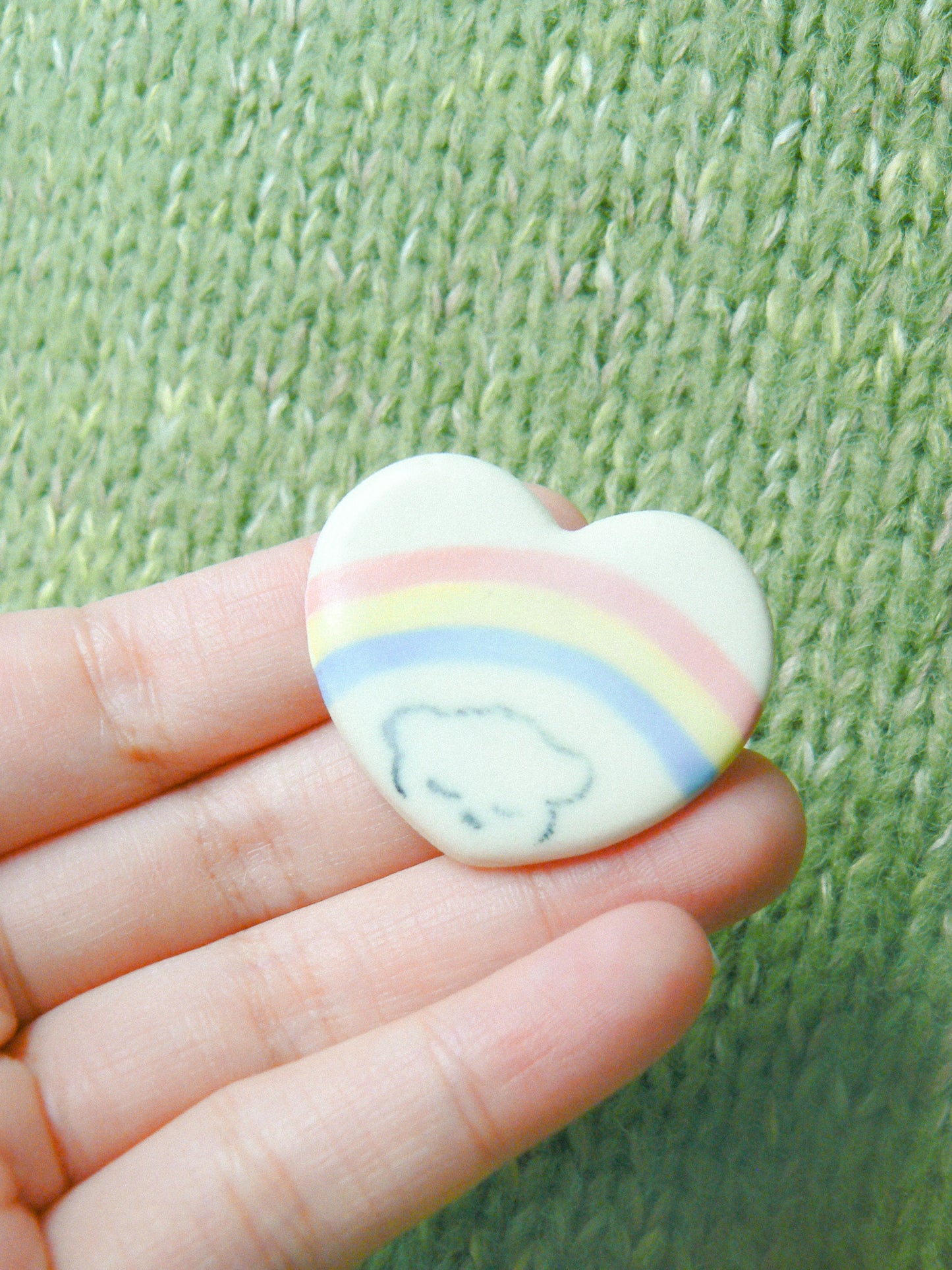 Ceramic Magnet - Rainbow Doggy
