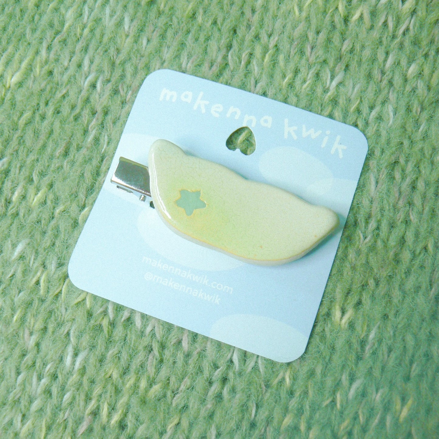 Ceramic Hair Clip - Edamame
