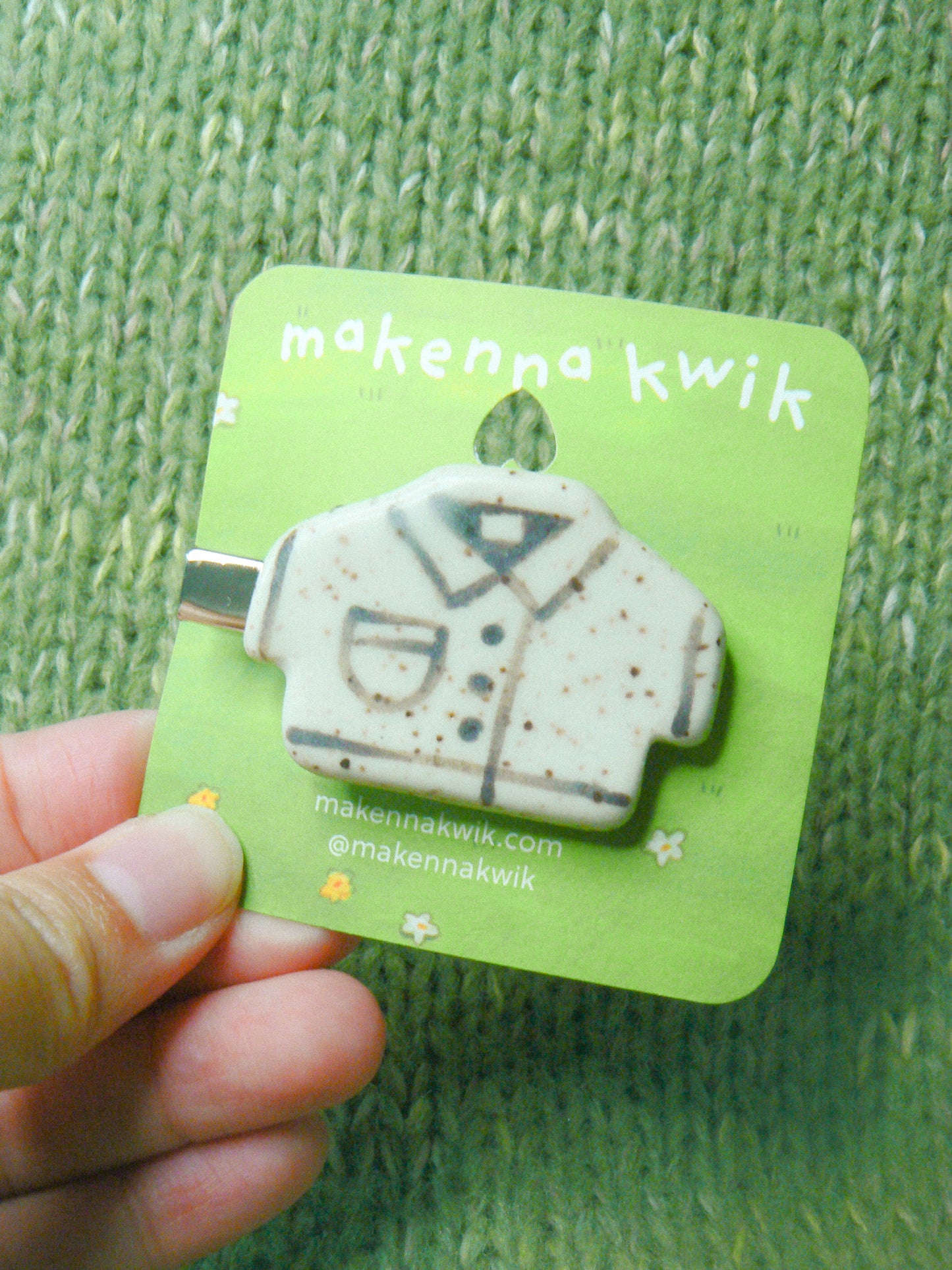 Ceramic Hair Clip - Shirt