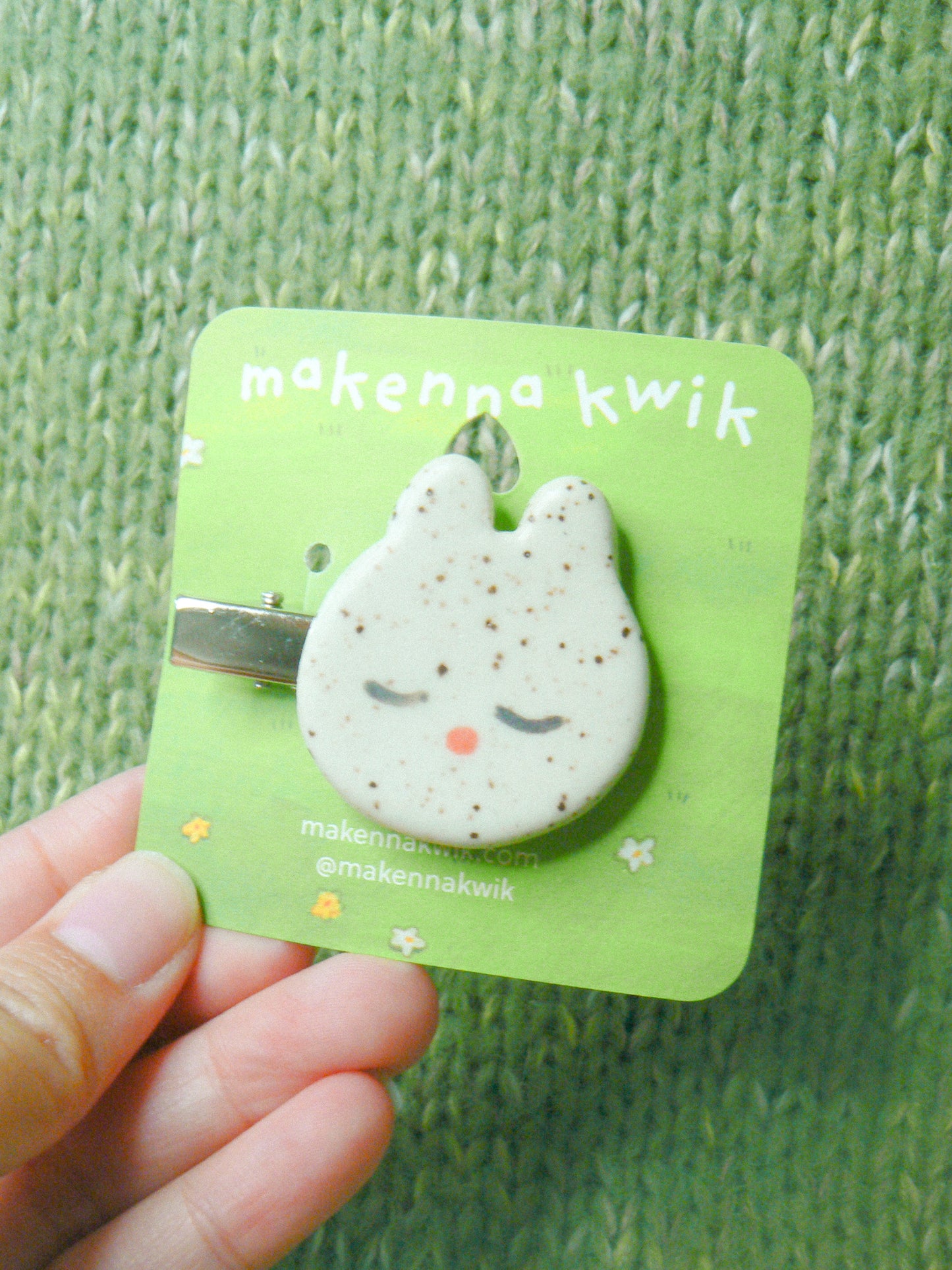 Ceramic Hair Clip - Bunny