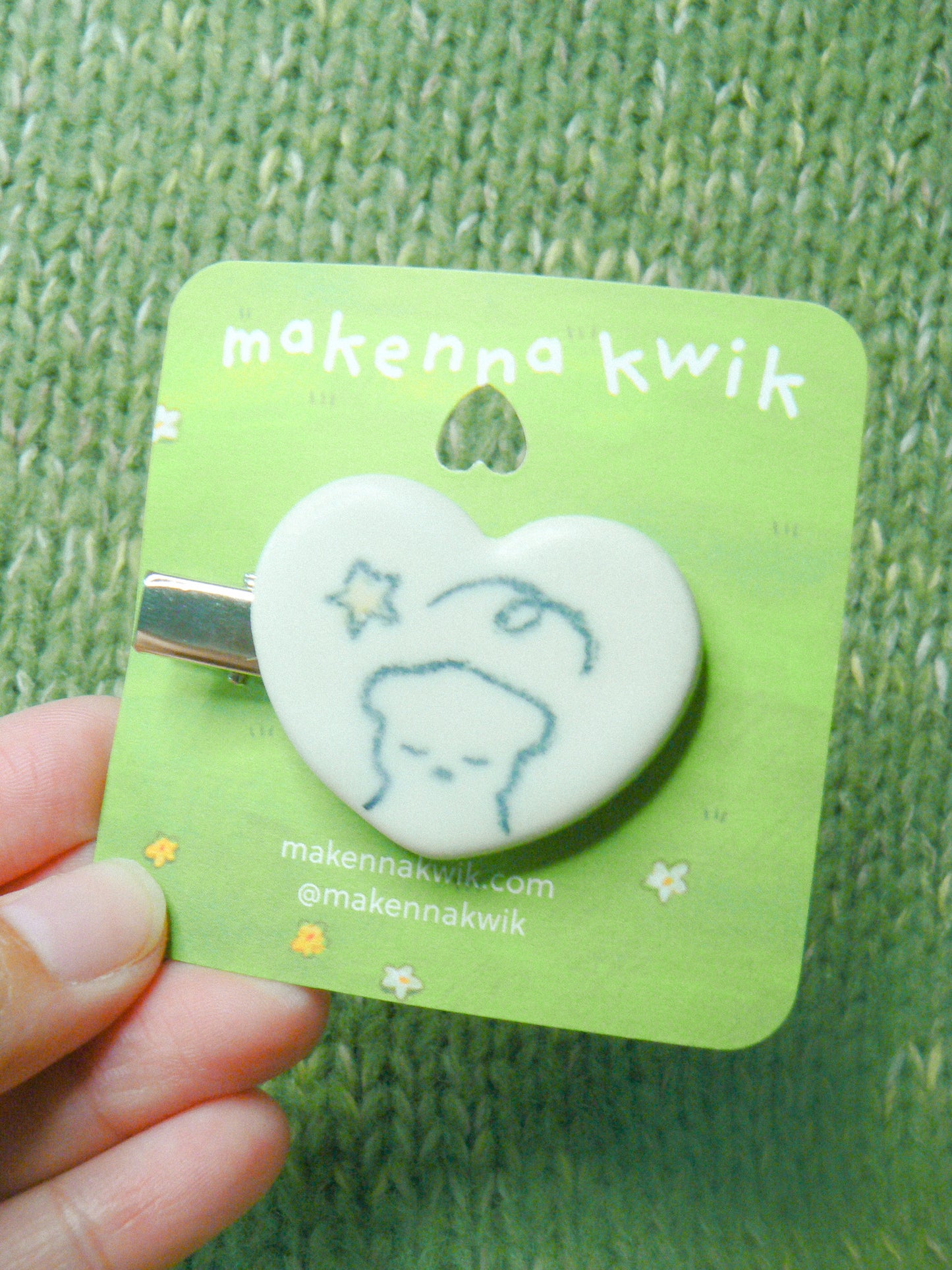 Ceramic Hair Clip - Puppy Love