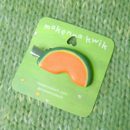 Ceramic Hair Clip - Kabocha Slice