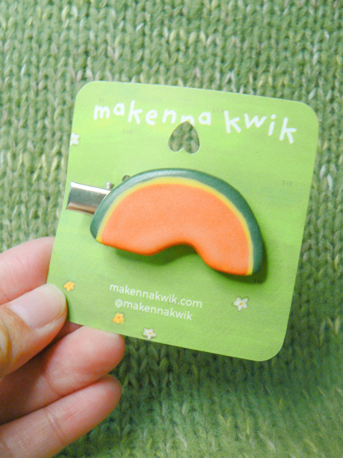 Ceramic Hair Clip - Kabocha Slice