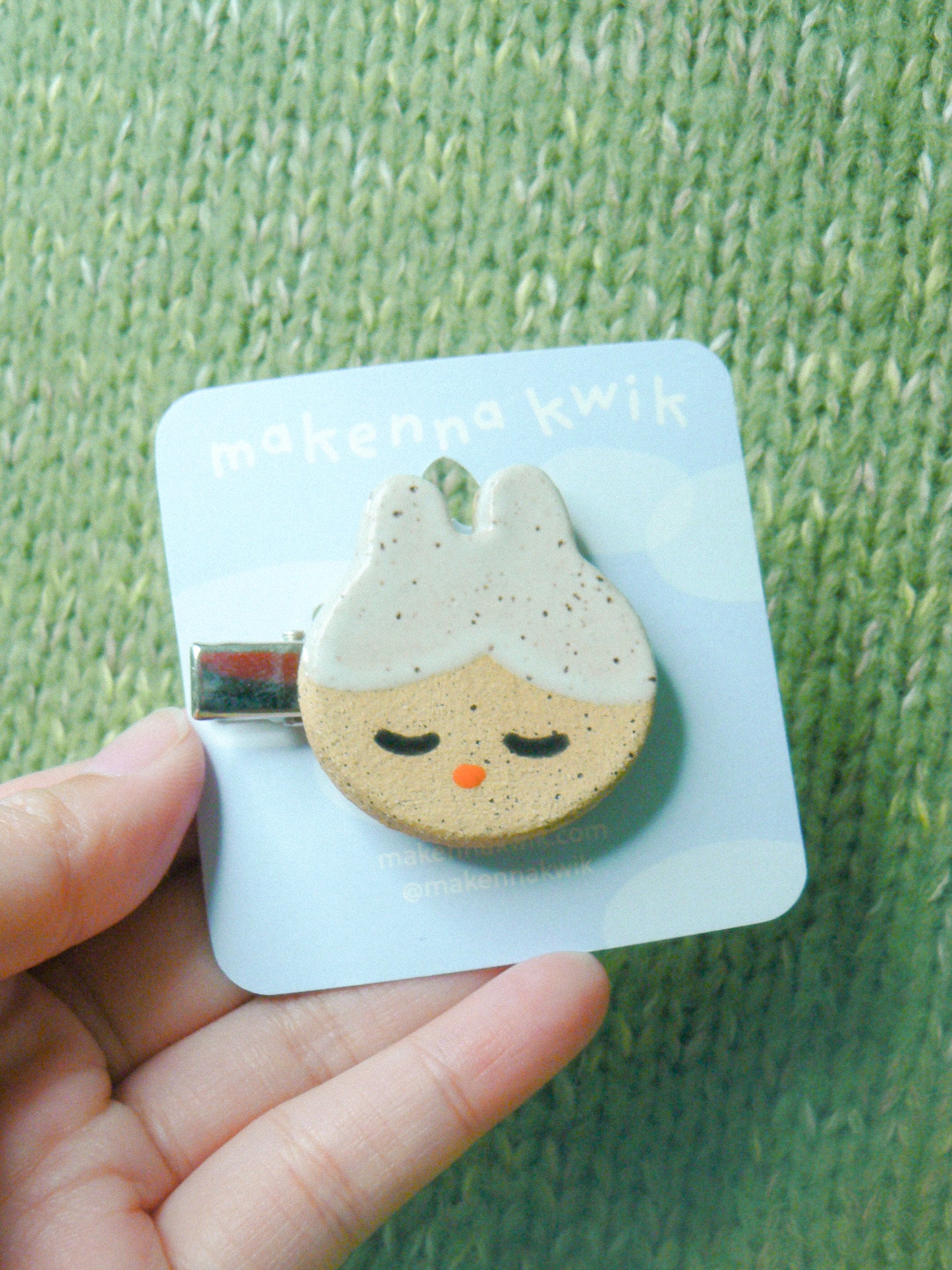 Ceramic Hair Clip - Bunny