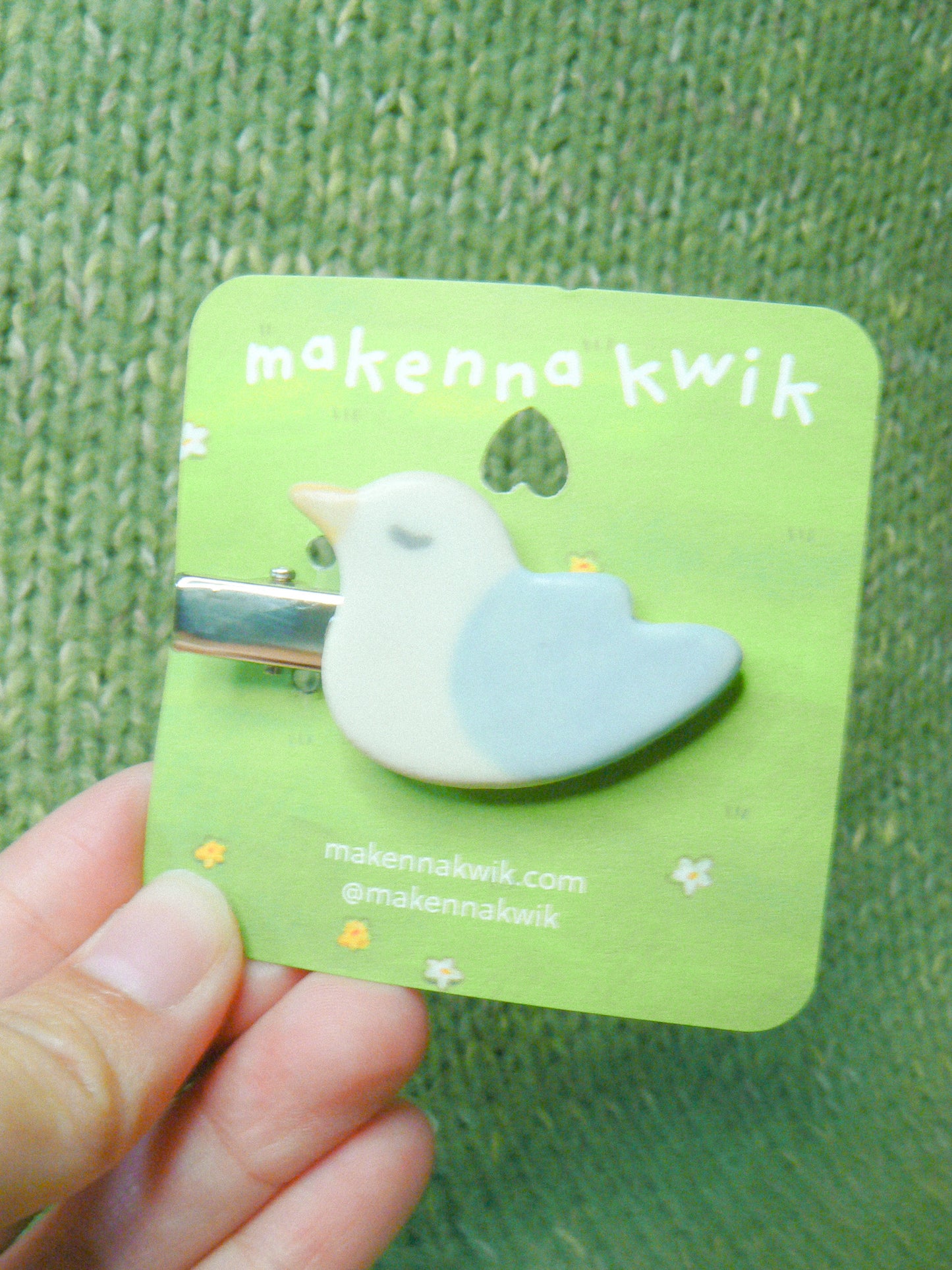 Ceramic Hair Clip - Bird