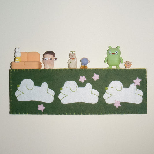 Counting Puppies Handmade Felt Original Artwork