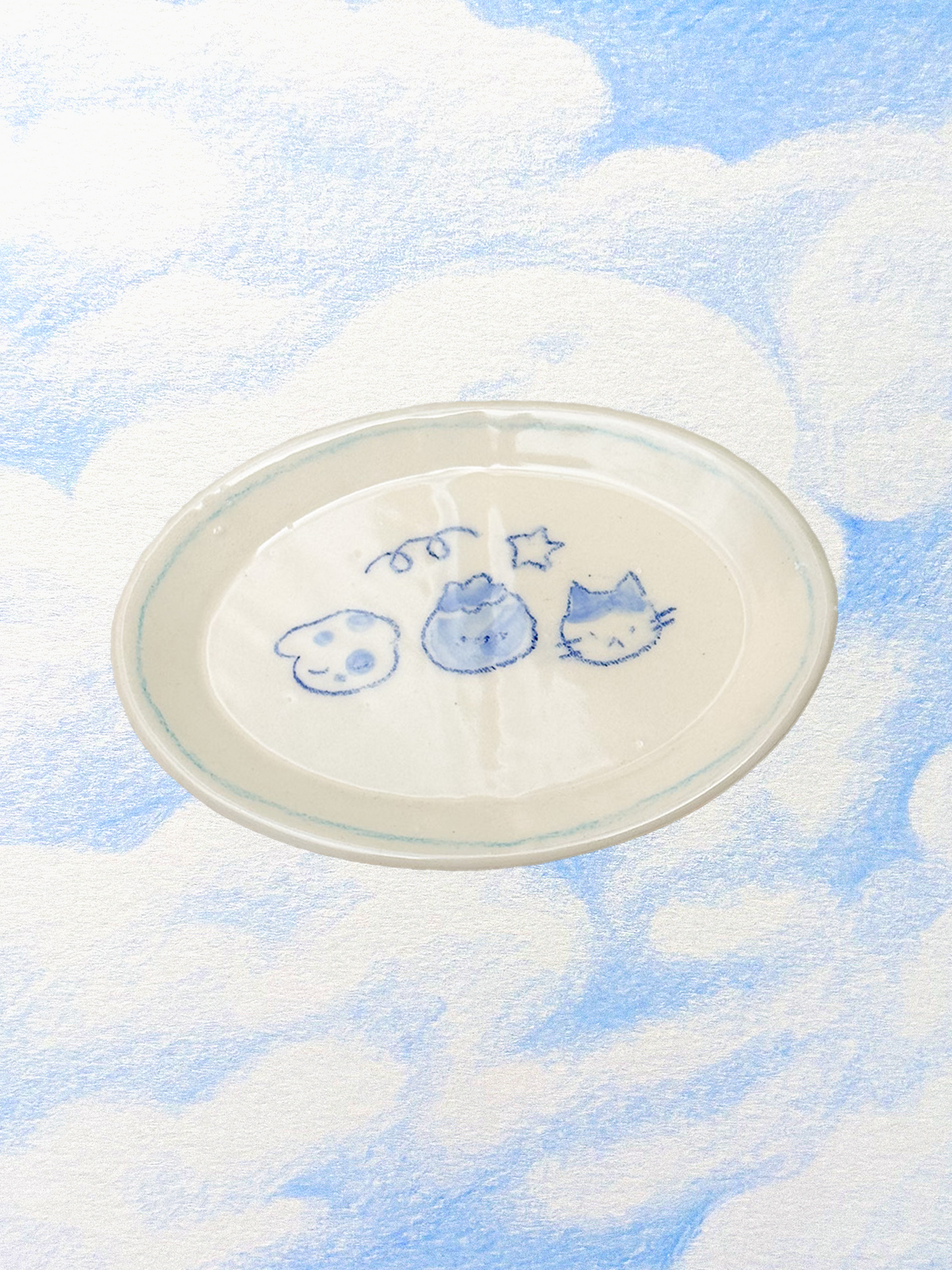 playdate! Oval Ceramic Plate