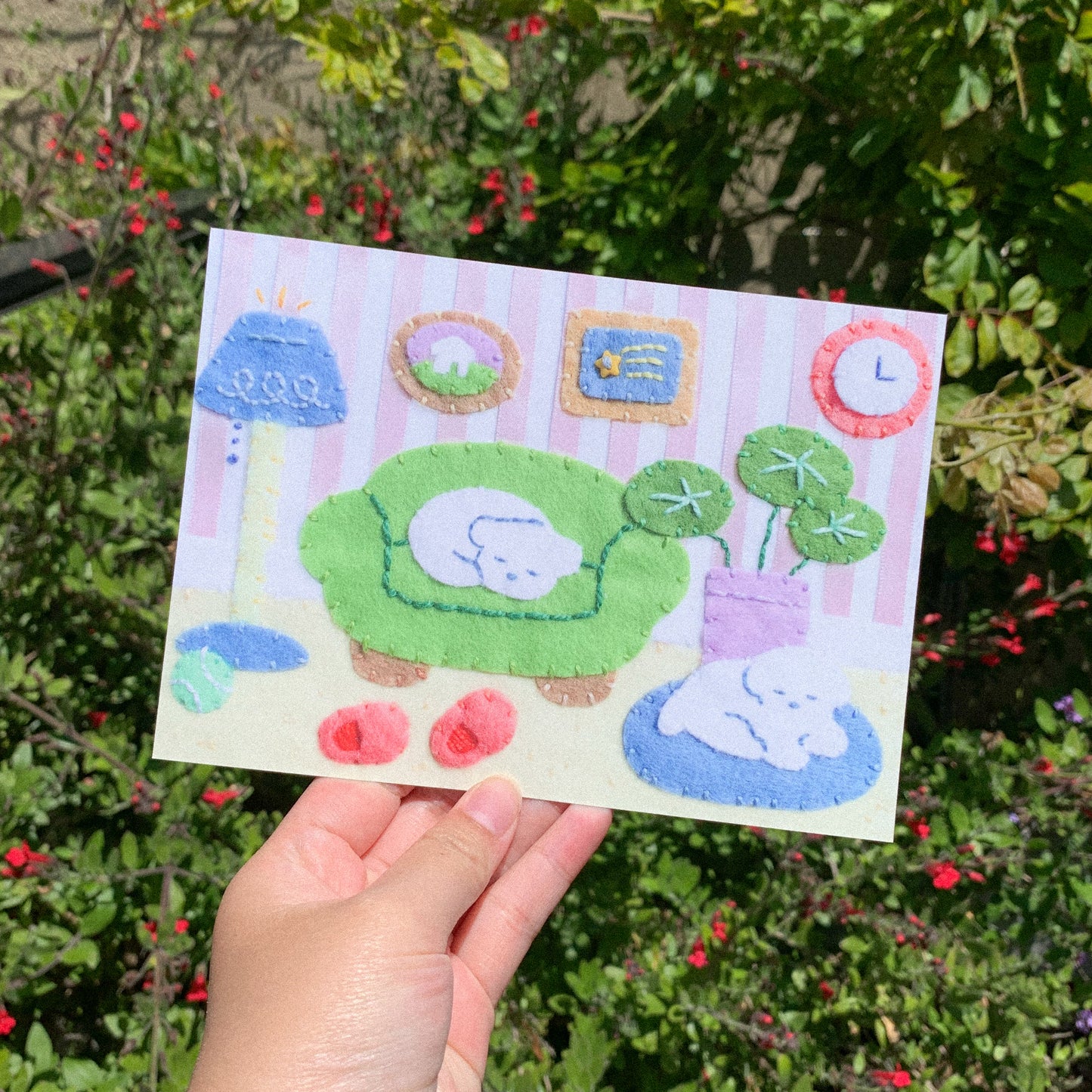 Your Spot, My Spot Felt Series 5x7 Postcard Print
