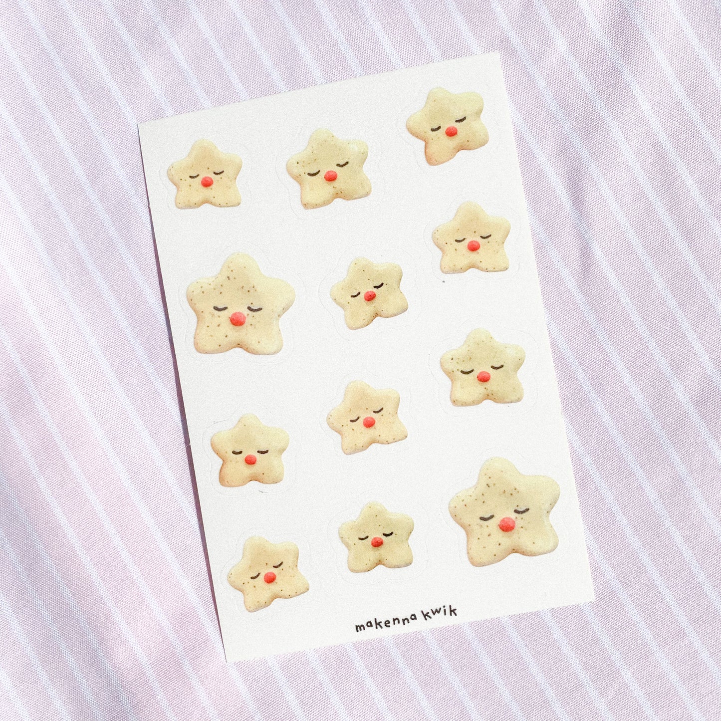Clay Stars Clear Vinyl Sticker Sheet