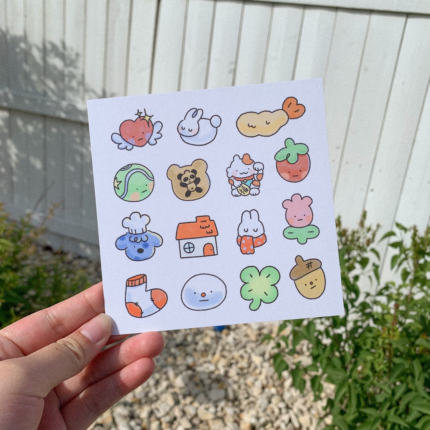 Thingies Mini Square Postcard Art Print