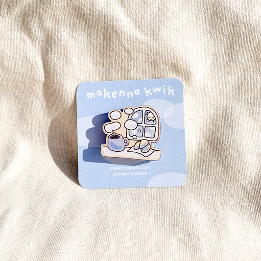 Have a Little Treat Wooden Pin