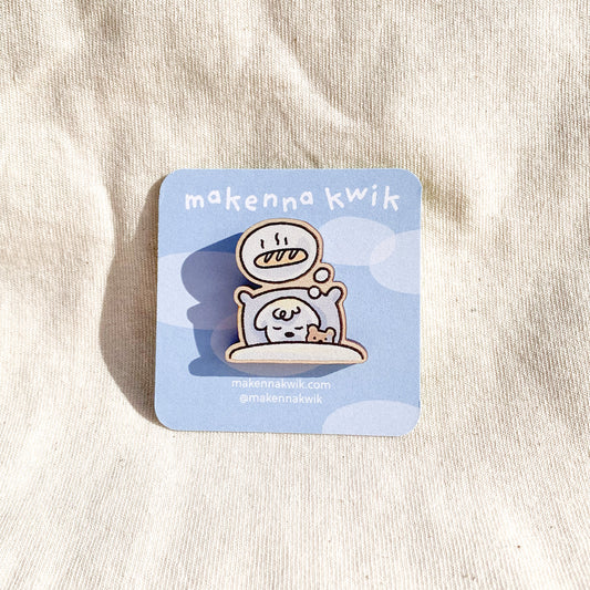 Dreaming of Baguette Wooden Pin