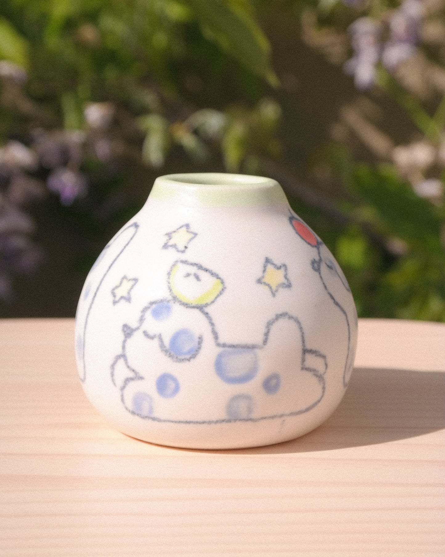 Apple Dogs Vase
