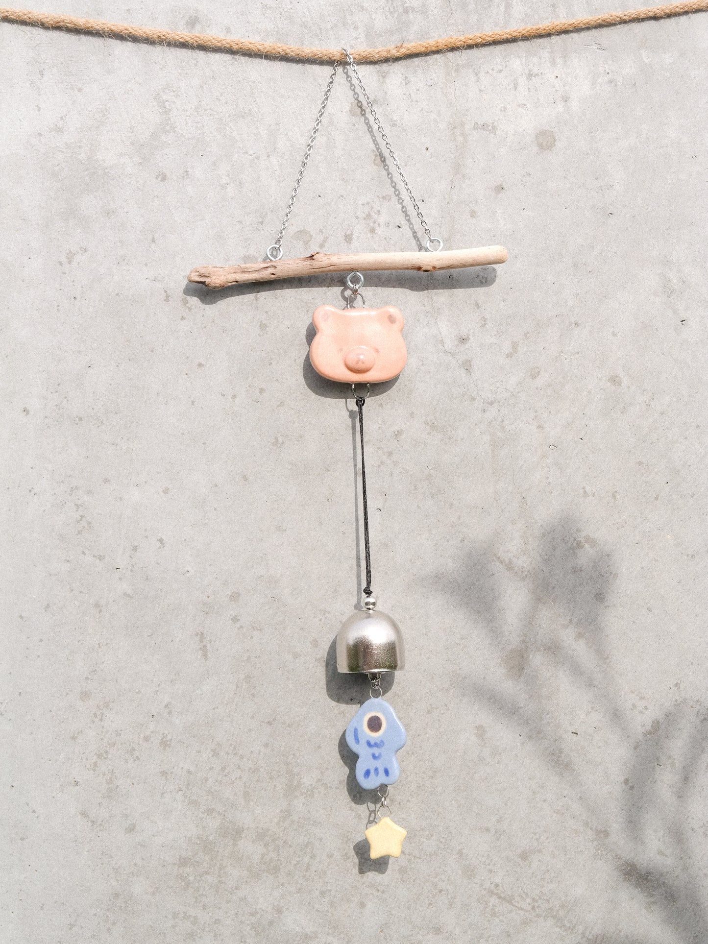 Woody Makes Things x Makenna Kwik Bear Ceramic Wind Chime