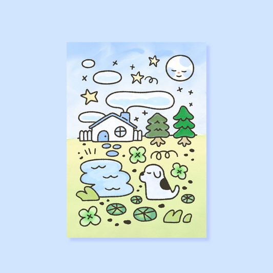 Summer Sleepies (Digital Painting) 5x7 Postcard Print