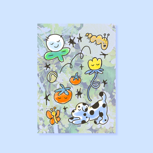 Garden Friends 5x7 Postcard Print