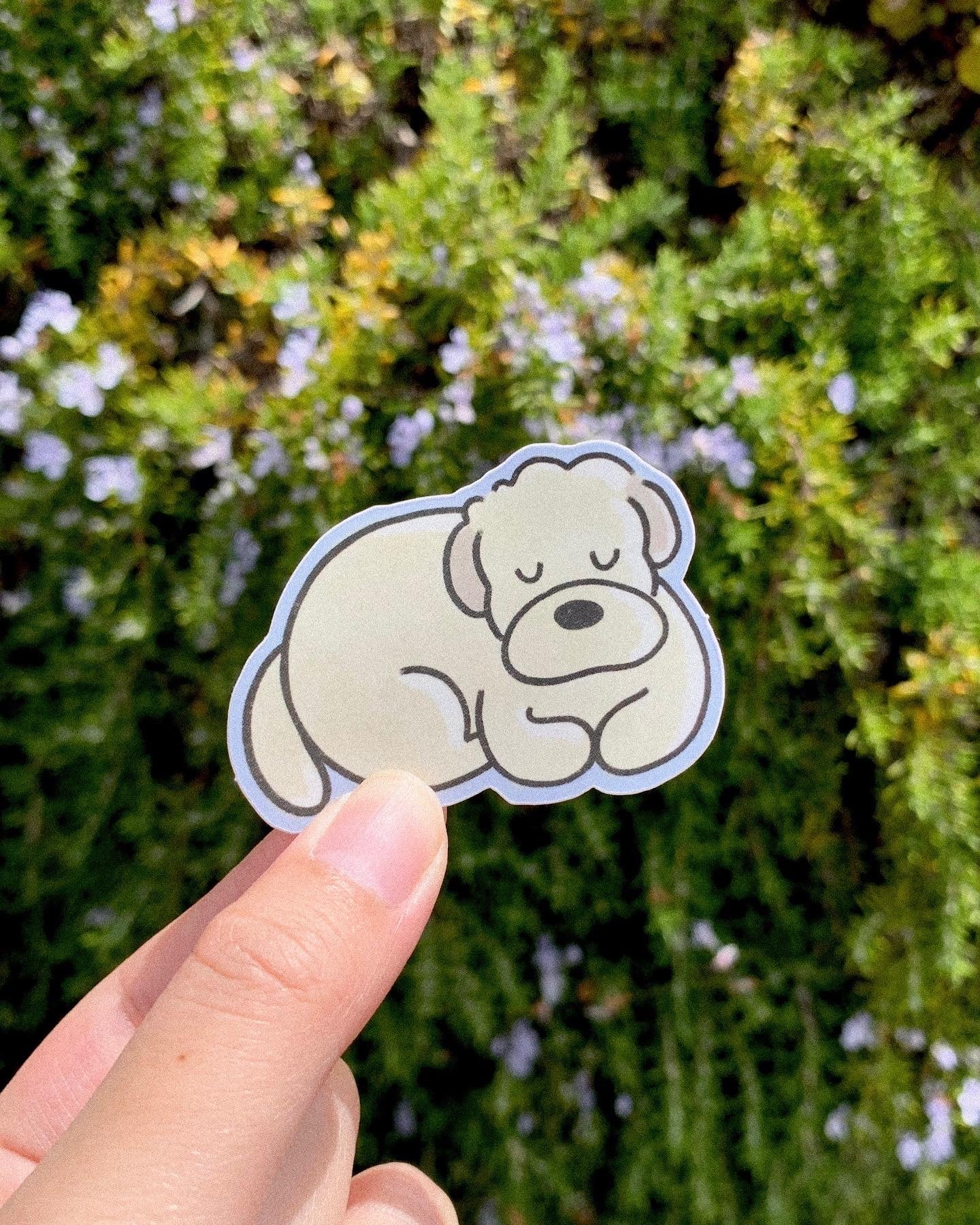 Sleepy Wheaten Matte Vinyl Sticker