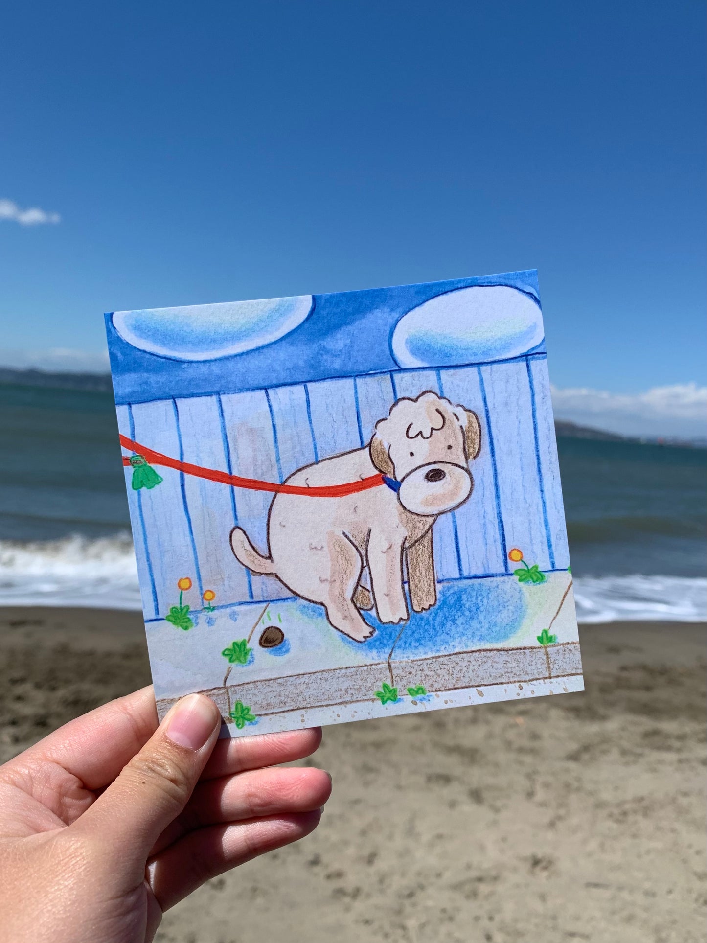 Appa Poopy Mini Square Postcard Art Print