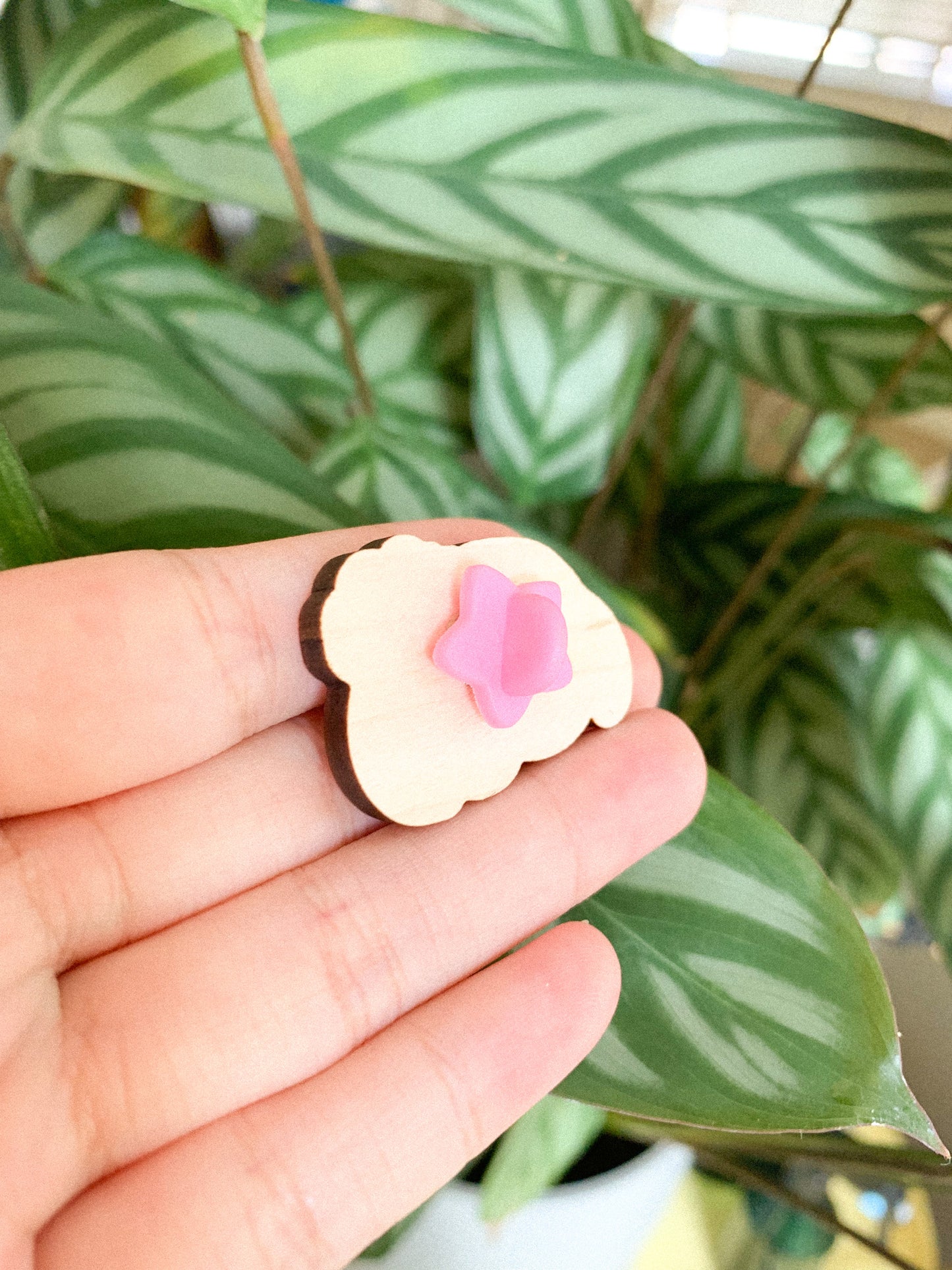 Sleepy Wheaten Wooden Pin