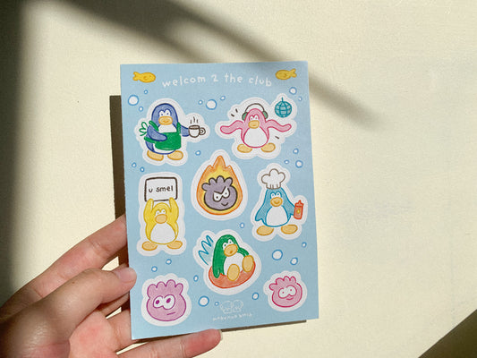 Club Pengy Vinyl Sticker Sheet