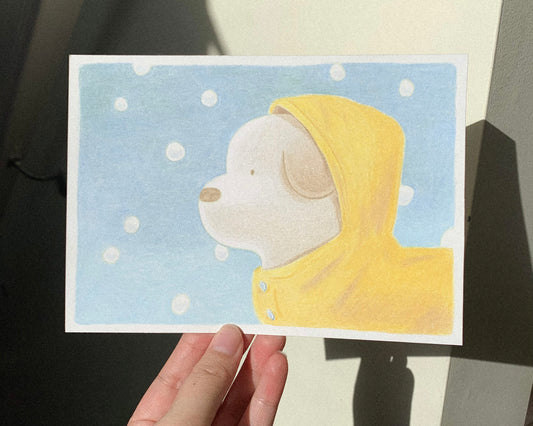 Ready For Walk Framed Original Drawing