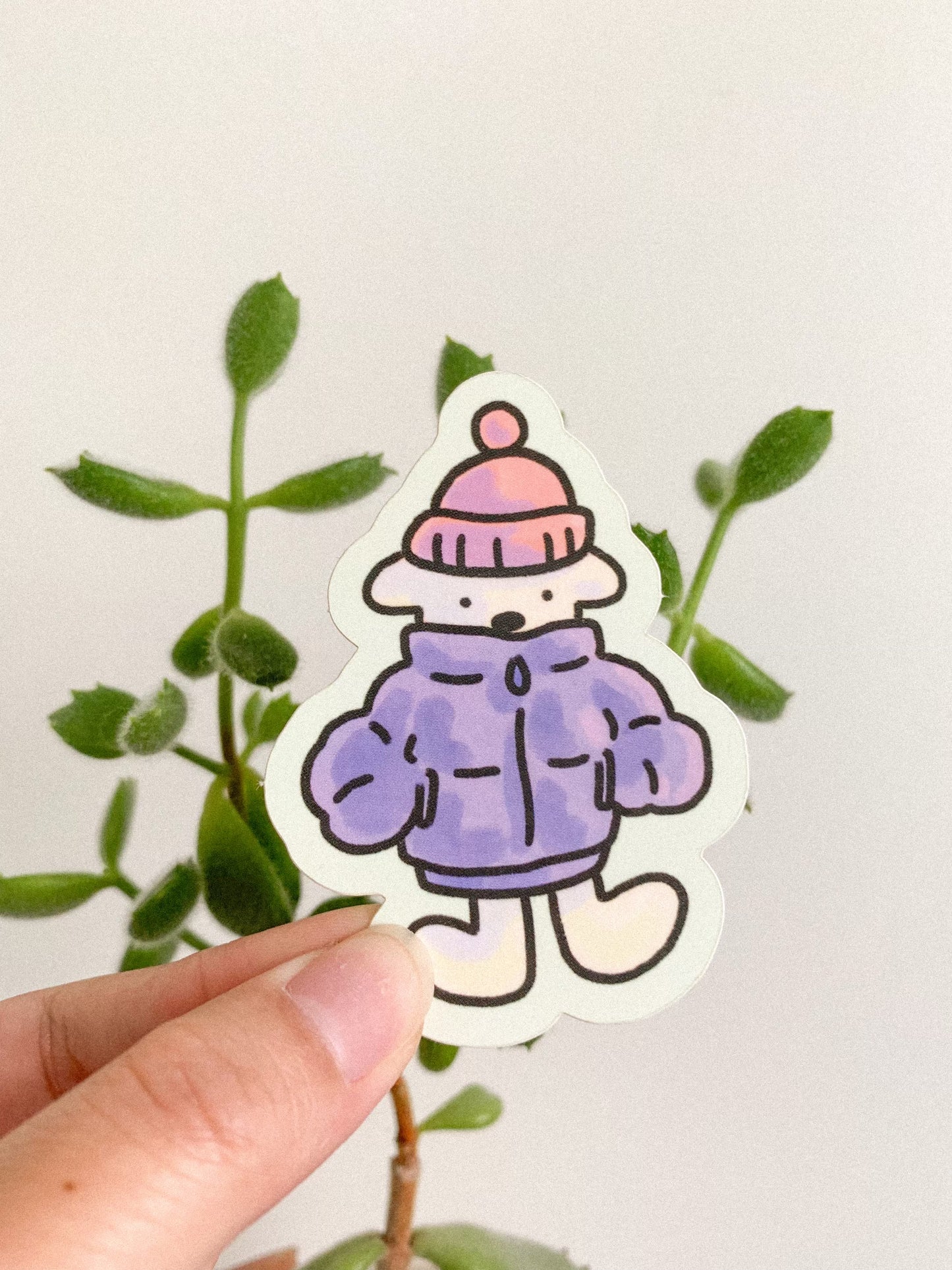 Puffer Jacket Matte Vinyl Sticker