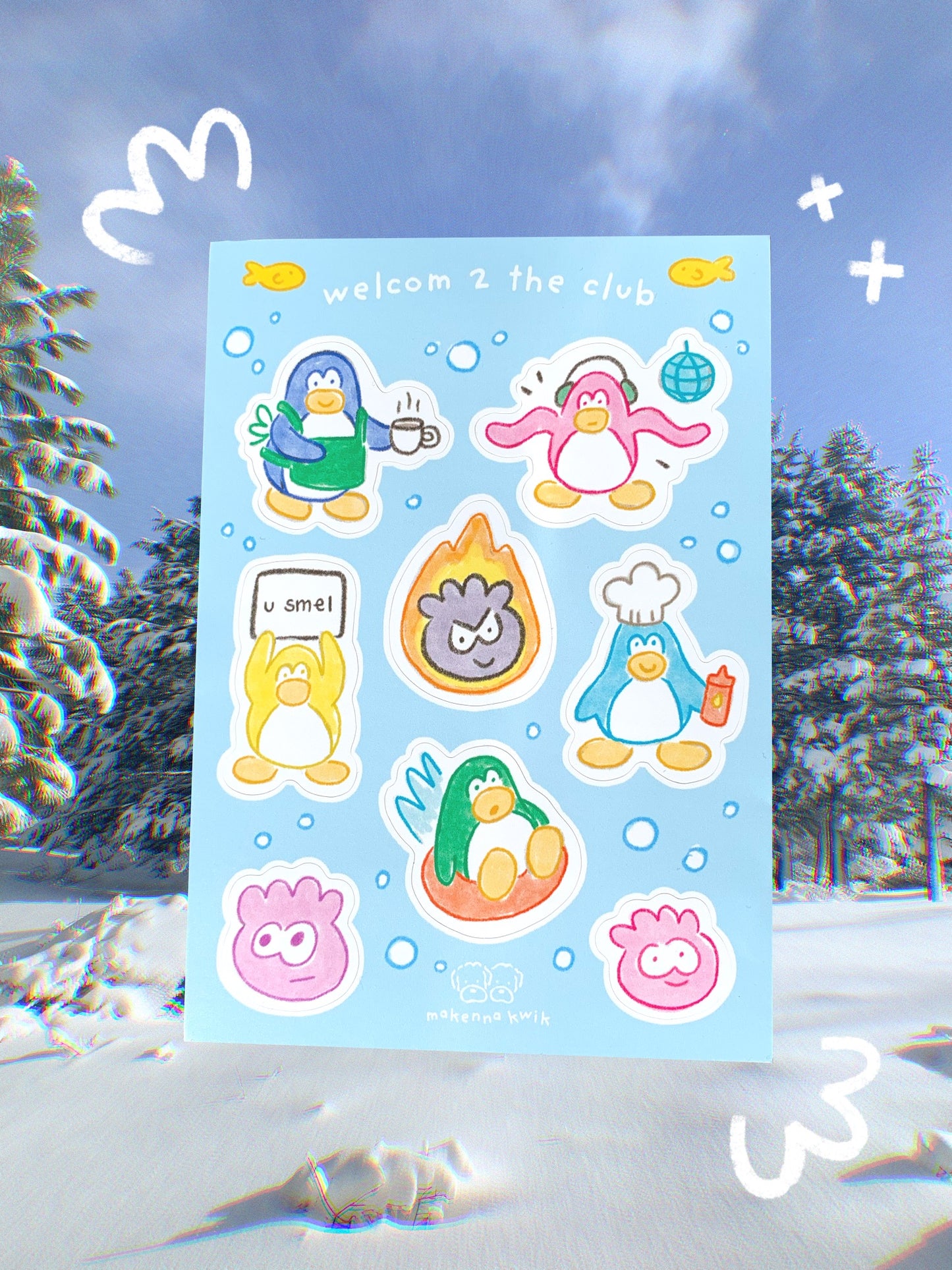 Club Pengy Vinyl Sticker Sheet