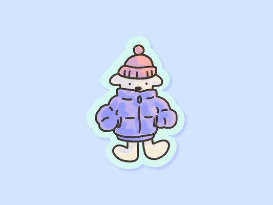 Puffer Jacket Matte Vinyl Sticker