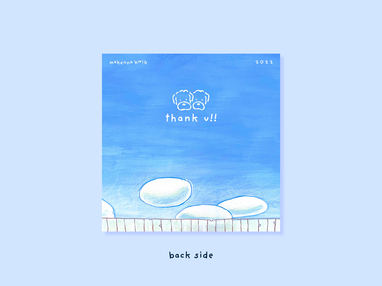 Appa and Momo Mini Square Postcard Art Print