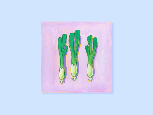 Green Onion Mini Square Postcard Art Print