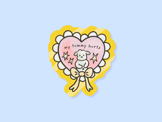 My Tummy Hurts Gold Vinyl Sticker