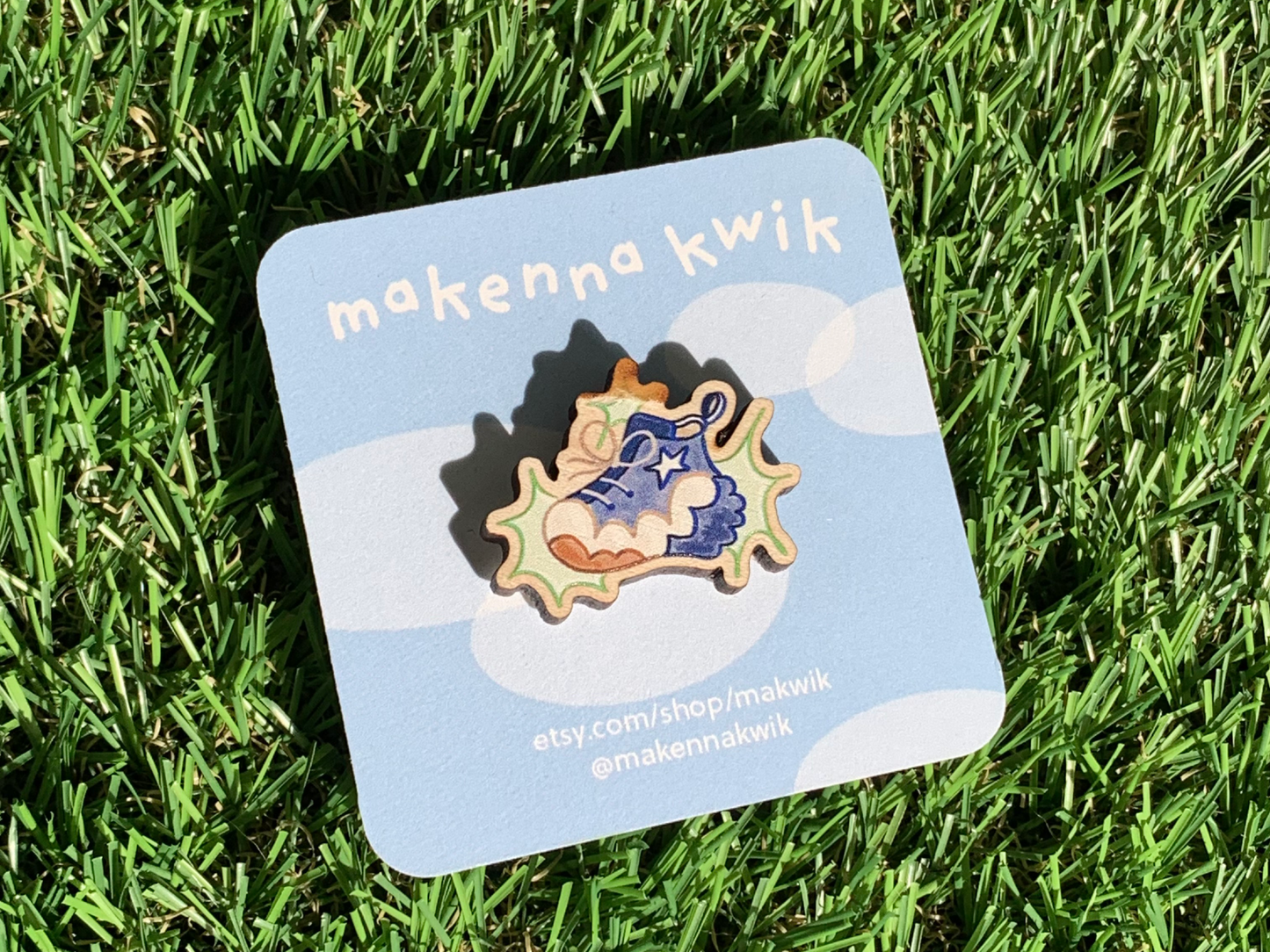 Chunky Sneaker Wooden Pin