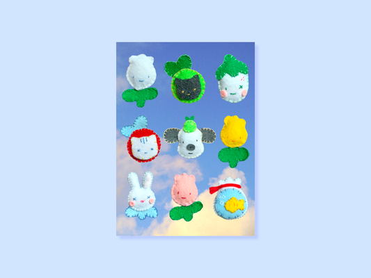 Felt Friends 5x7 Postcard Print
