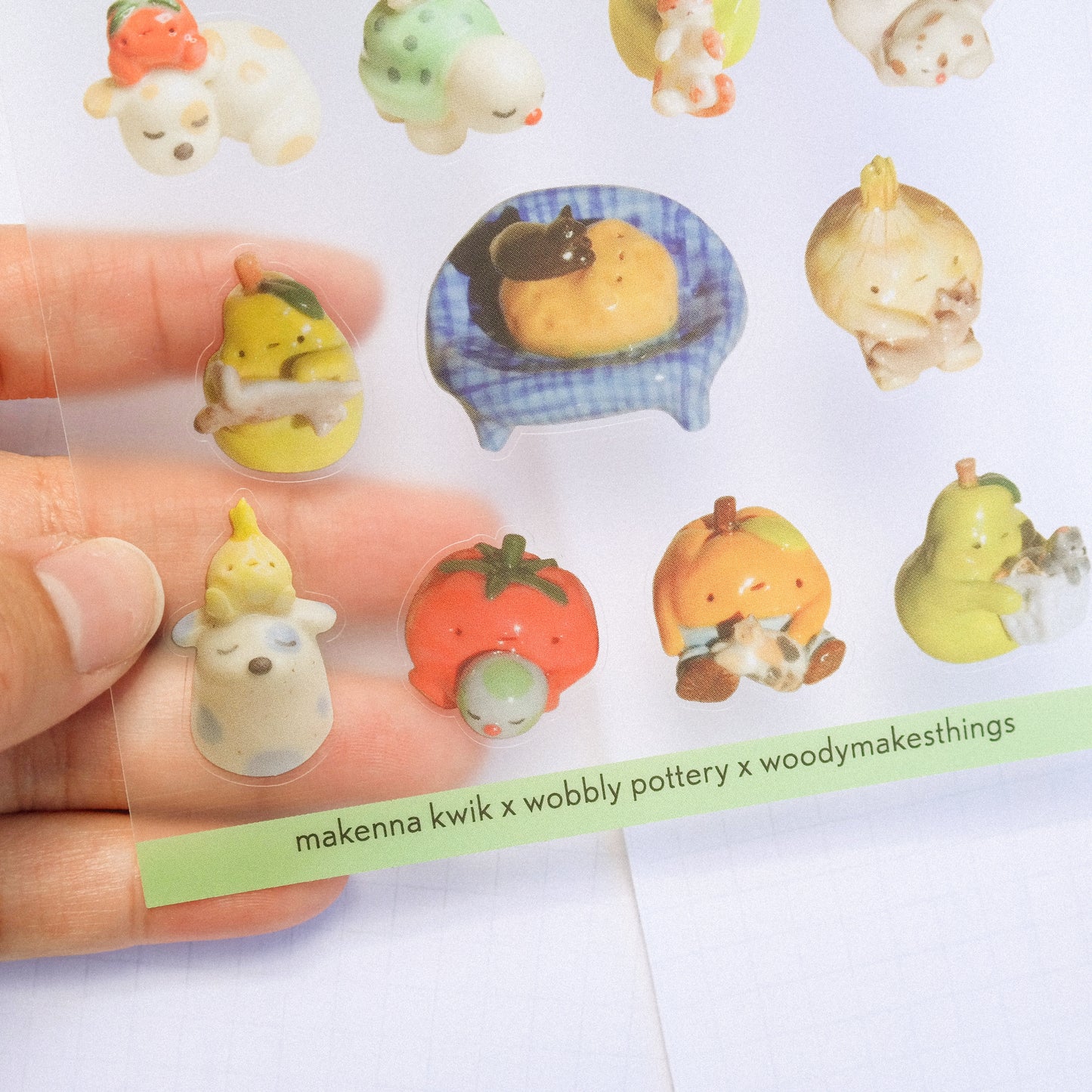 playdate! Collab Guys Clear Vinyl Sticker Sheet